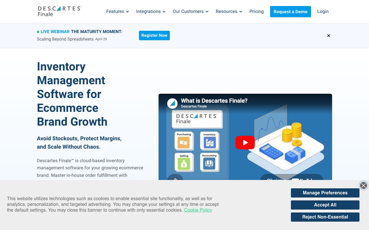 Finale Inventory. Verified Reviews, Pros & ... — zrzut ekranu interfejsu
