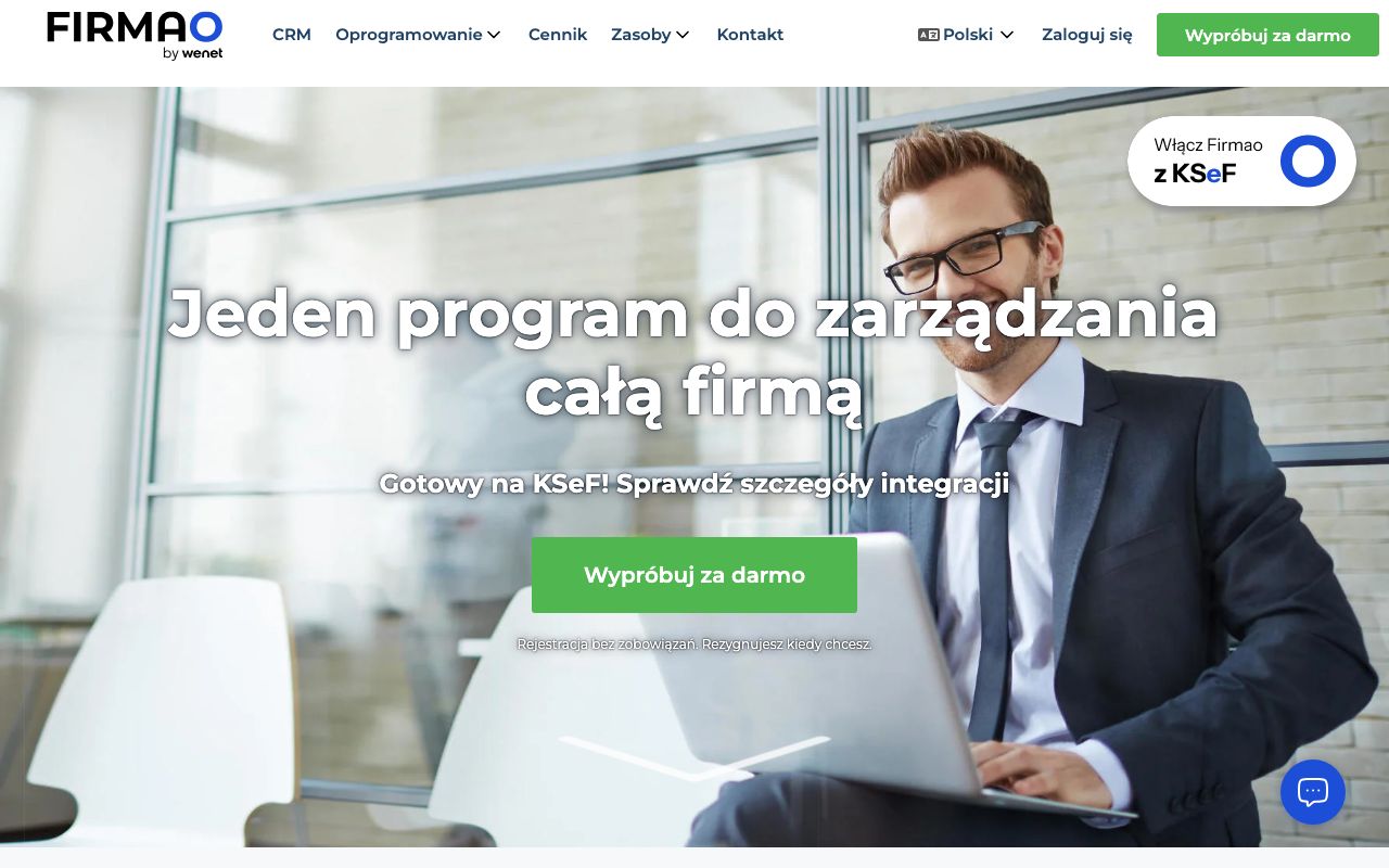 Firmao — zrzut ekranu interfejsu