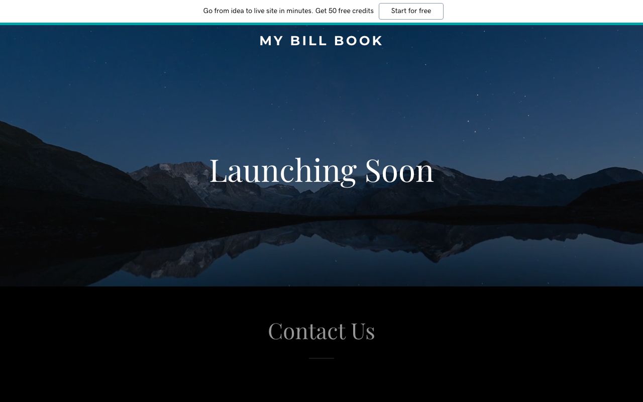 myBillBook — zrzut ekranu interfejsu