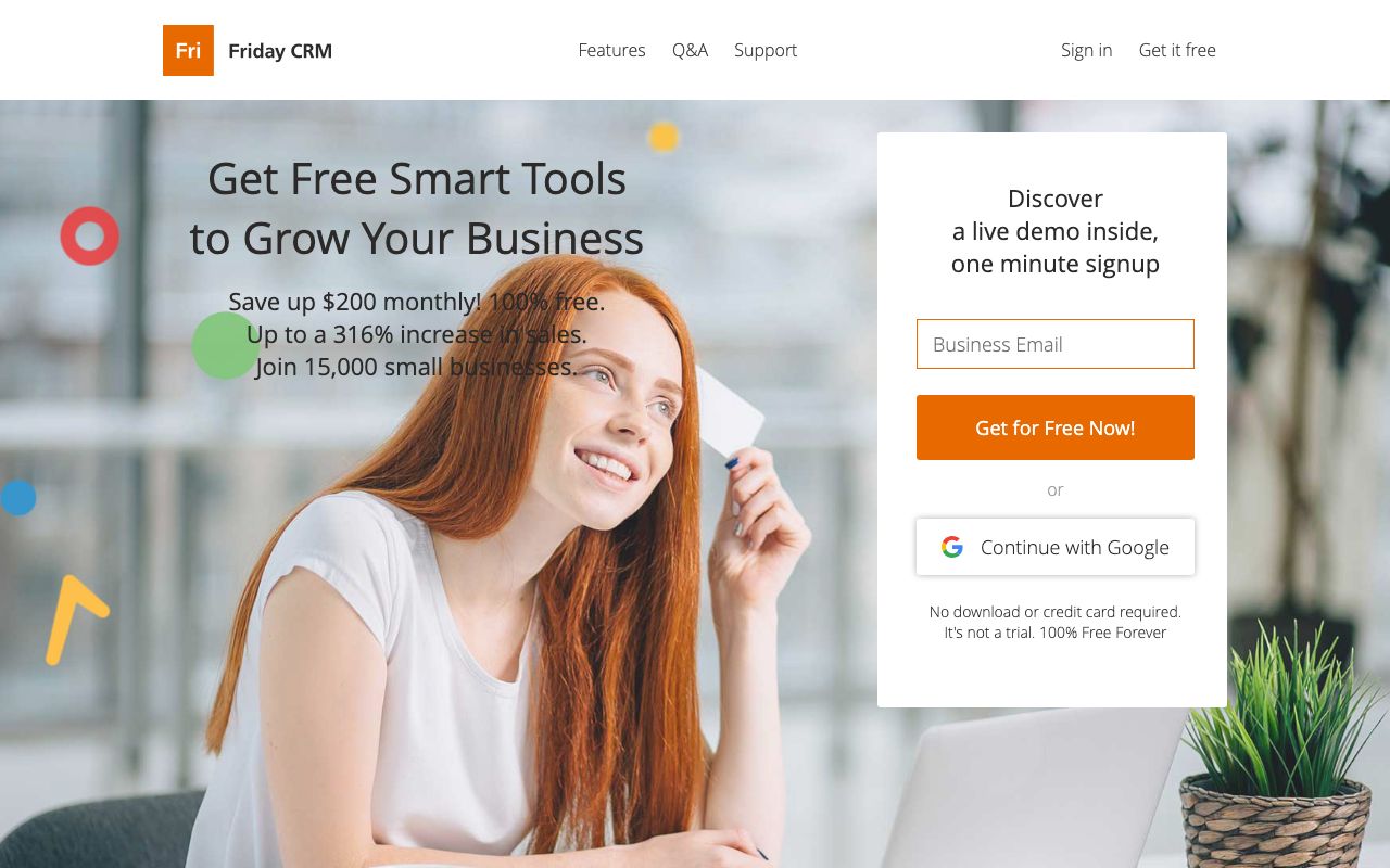 Friday CRM — zrzut ekranu interfejsu
