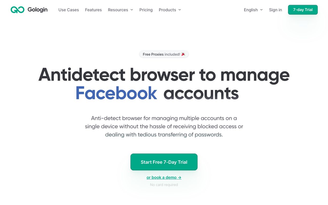 Gologin | GetApp — zrzut ekranu interfejsu