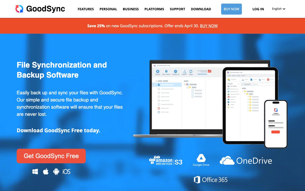 GoodSync. Verified Reviews, Pros & Cons — zrzut ekranu interfejsu