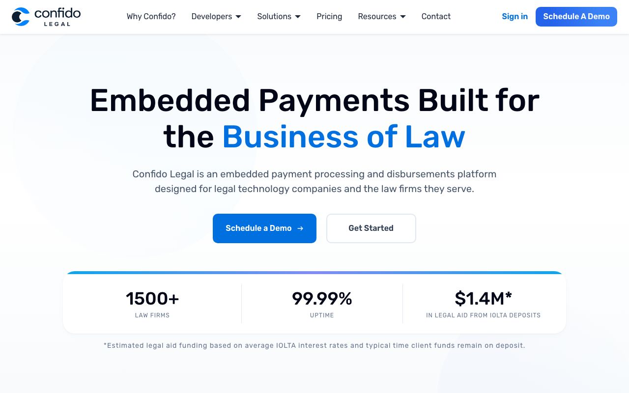 Confido Legal — zrzut ekranu interfejsu