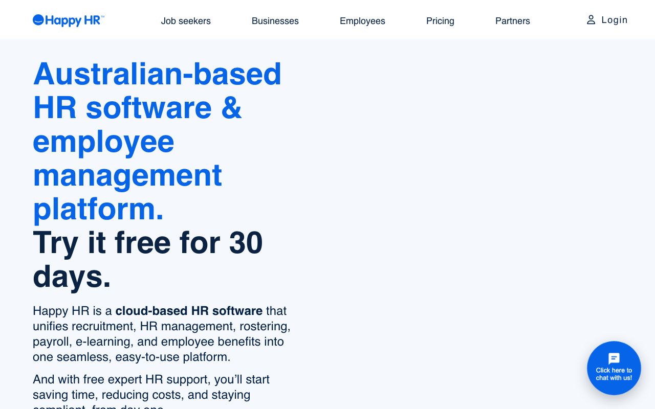 Happy HR — zrzut ekranu interfejsu