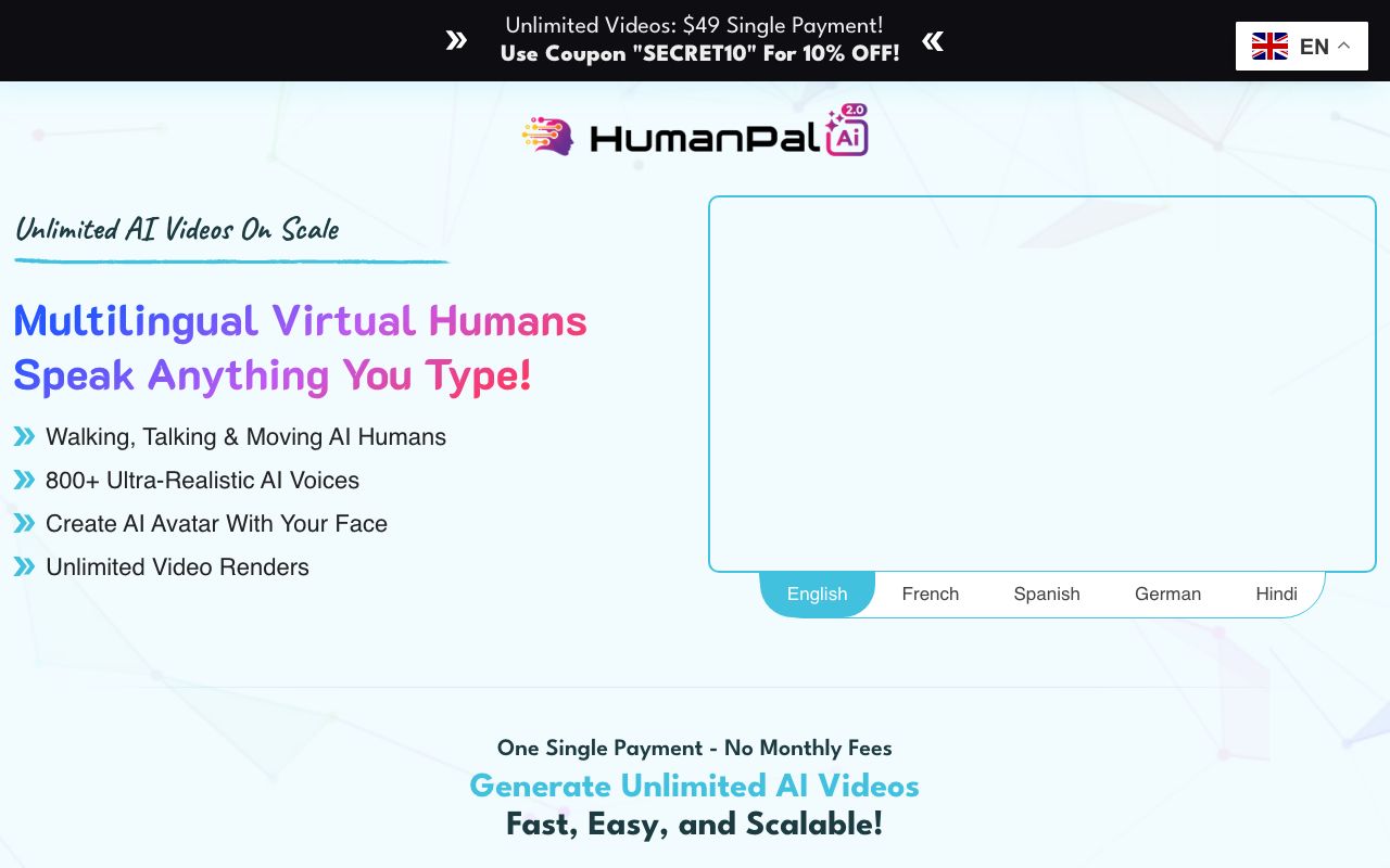 HumanPal Reviews, Pros and Cons — zrzut ekranu interfejsu