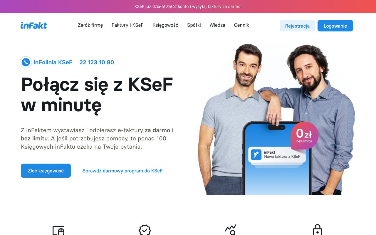 inFakt — zrzut ekranu interfejsu