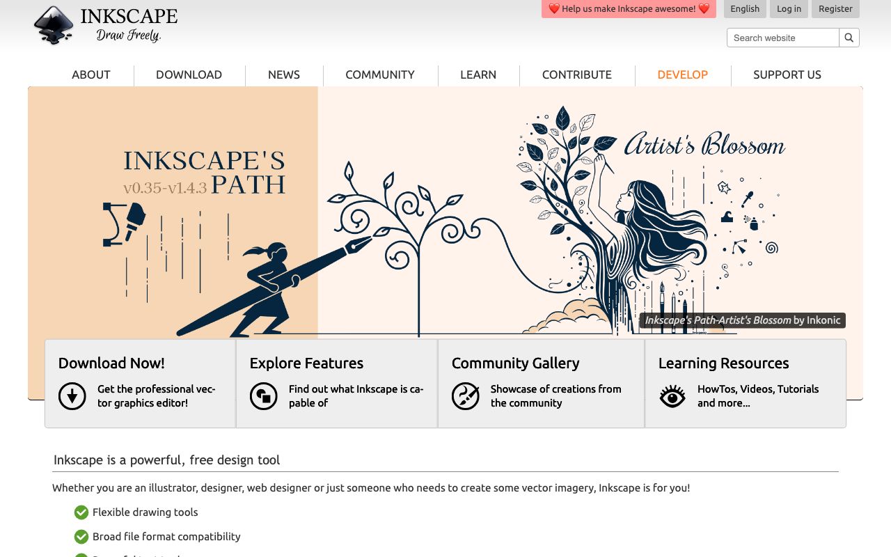 Inkscape Reviews, Pros and Cons — zrzut ekranu interfejsu