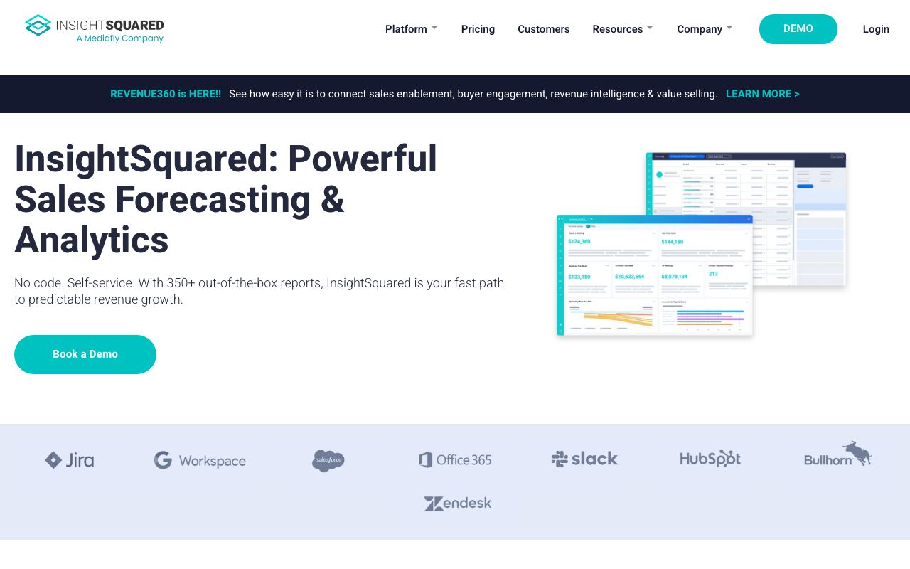InsightSquared Reviews, Pros and Cons — zrzut ekranu interfejsu