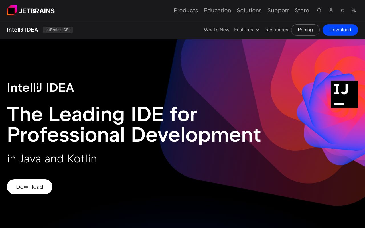 IntelliJ IDEA — zrzut ekranu interfejsu