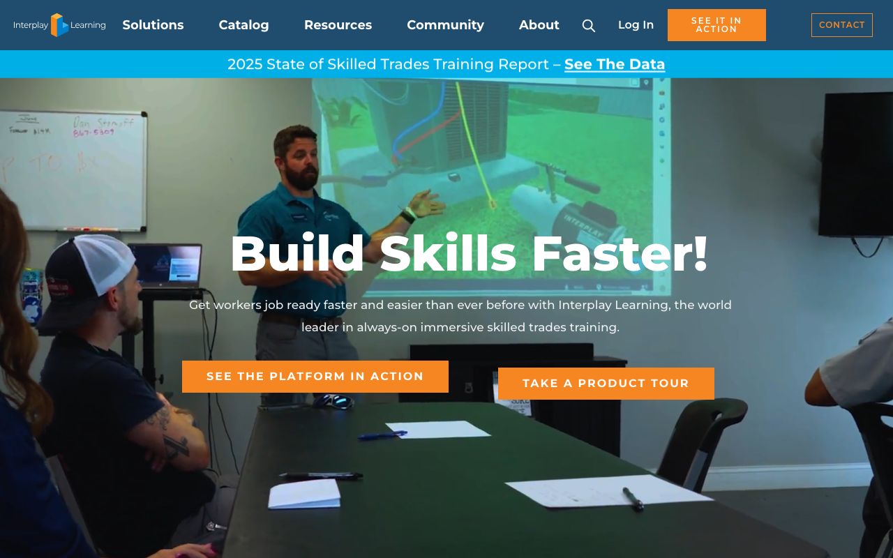 Interplay Learning — zrzut ekranu interfejsu