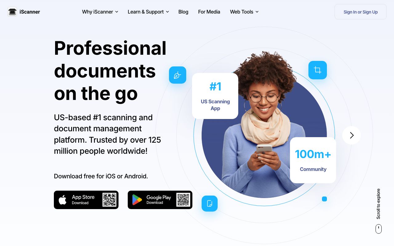 iScanner. Verified Reviews, Pros & Cons — zrzut ekranu interfejsu