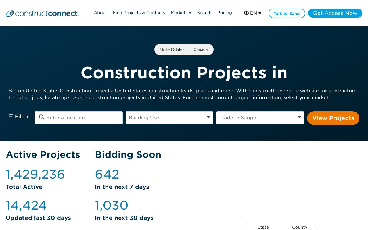 iSqFt for General Contractors 2026 — zrzut ekranu interfejsu