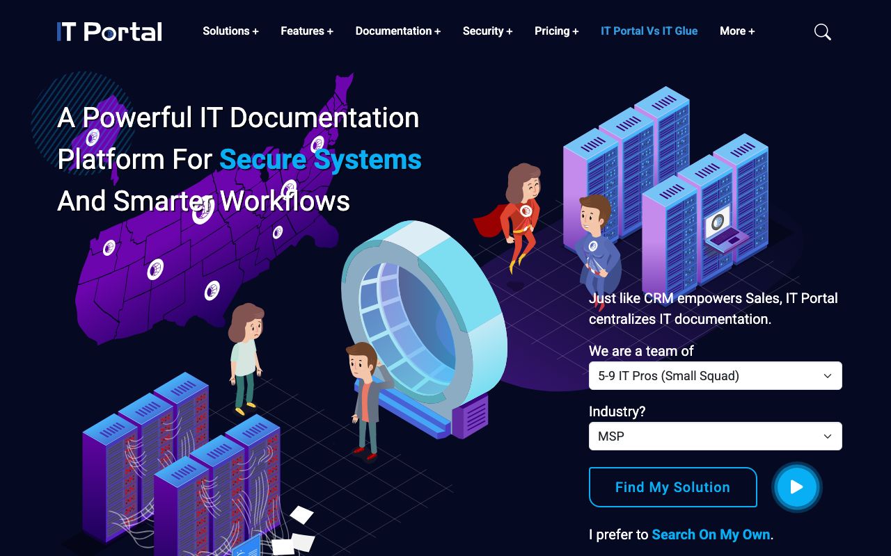 IT Portal — zrzut ekranu interfejsu