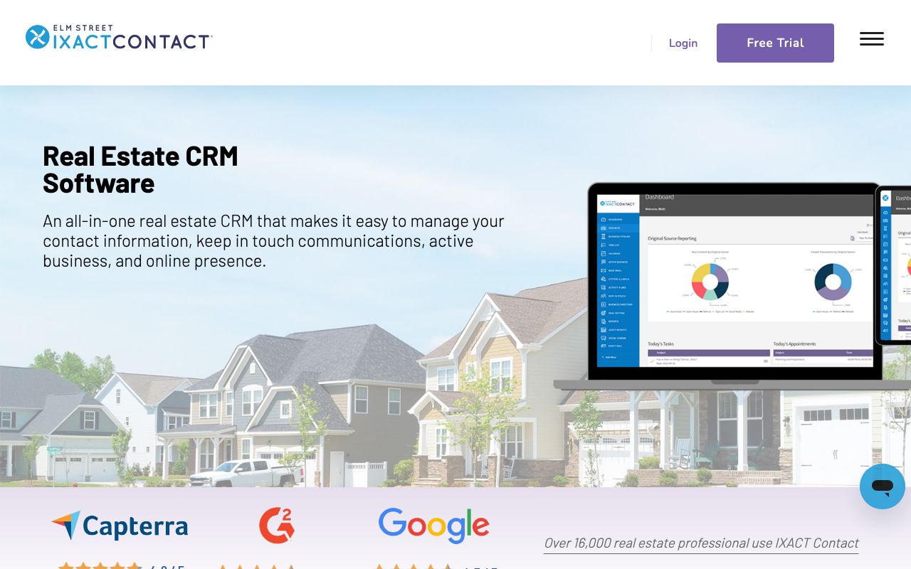 IXACT Contact Reviews, Pros and Cons — zrzut ekranu interfejsu