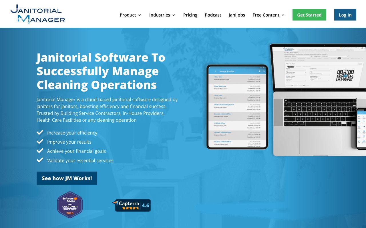 Janitorial Manager Software Pricing, Alternatives & More ... — zrzut ekranu interfejsu
