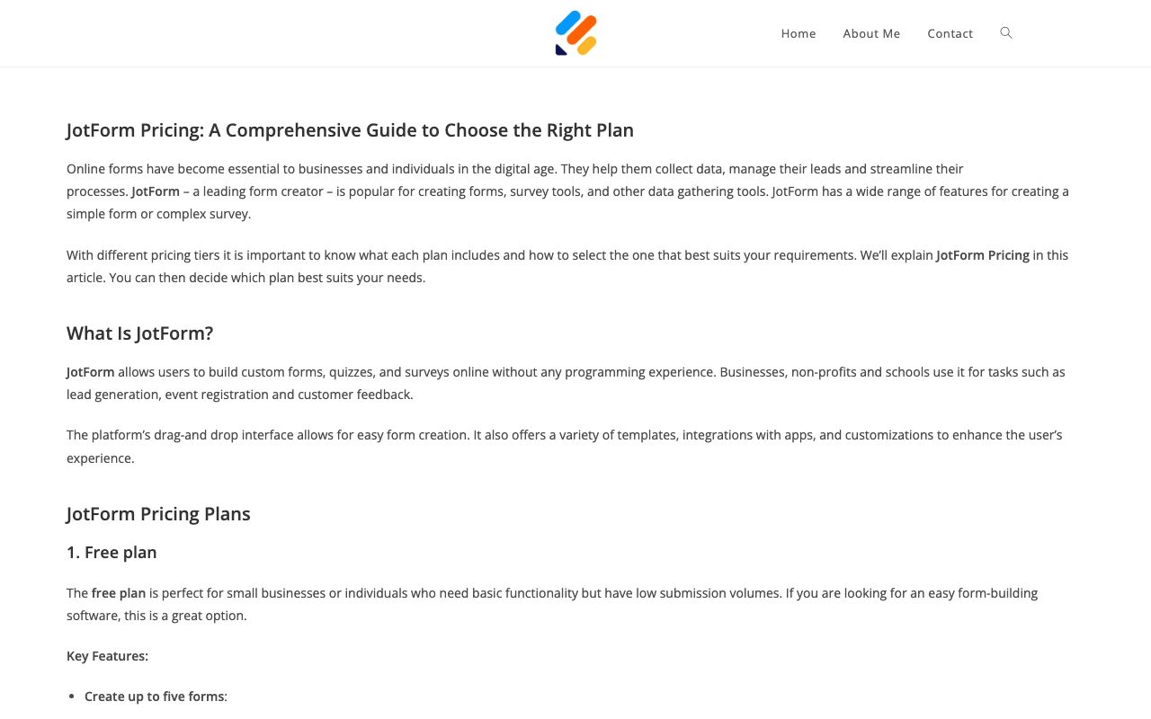Jotform Pricing: A Comprehensive Guide — zrzut ekranu interfejsu