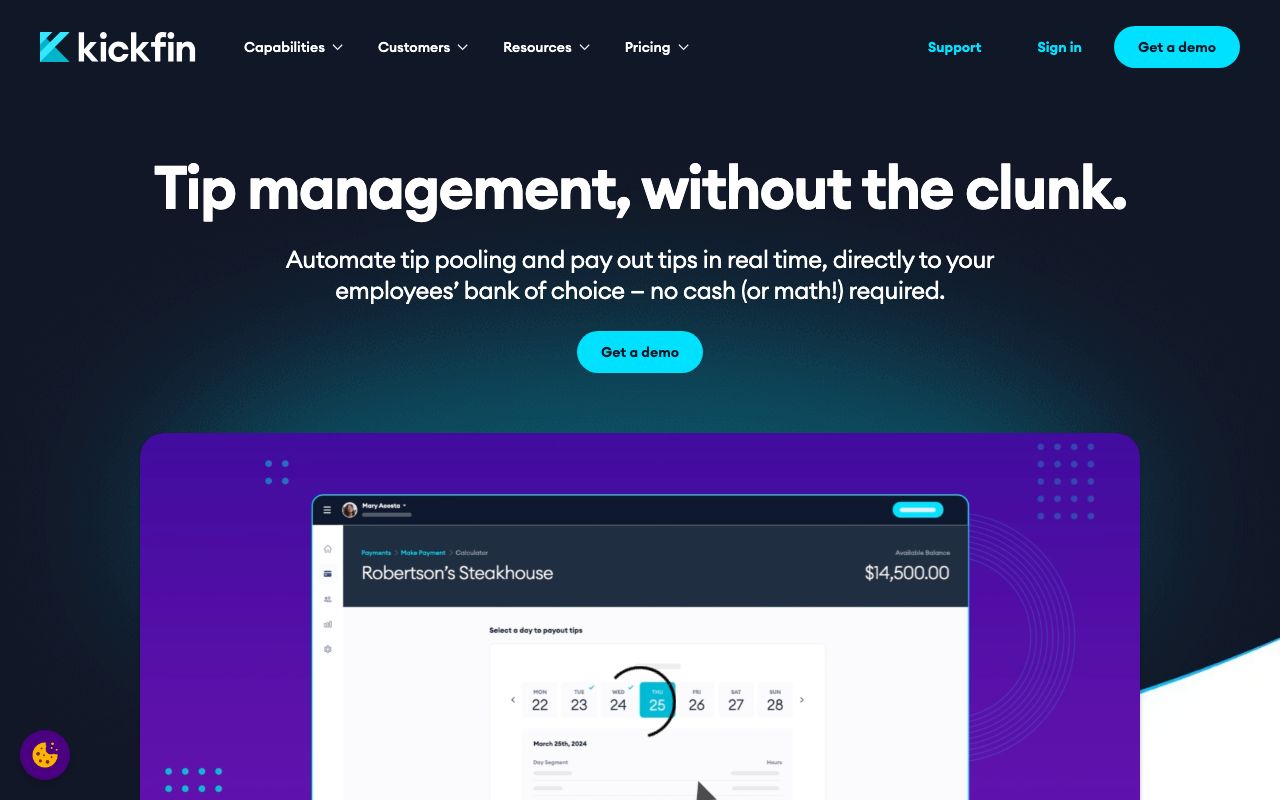 KickFin — zrzut ekranu interfejsu
