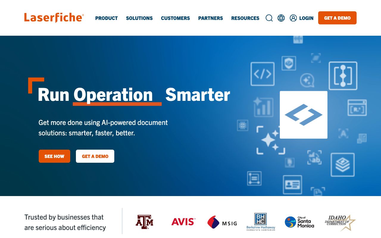 Laserfiche Reviews, Pros and Cons — zrzut ekranu interfejsu