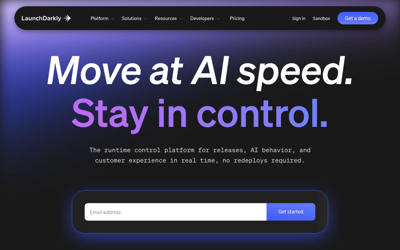 LaunchDarkly — zrzut ekranu interfejsu