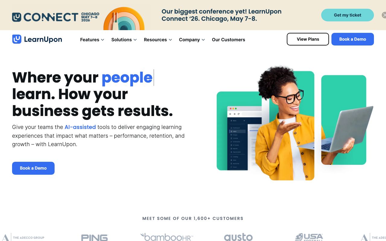 LearnUpon — zrzut ekranu interfejsu