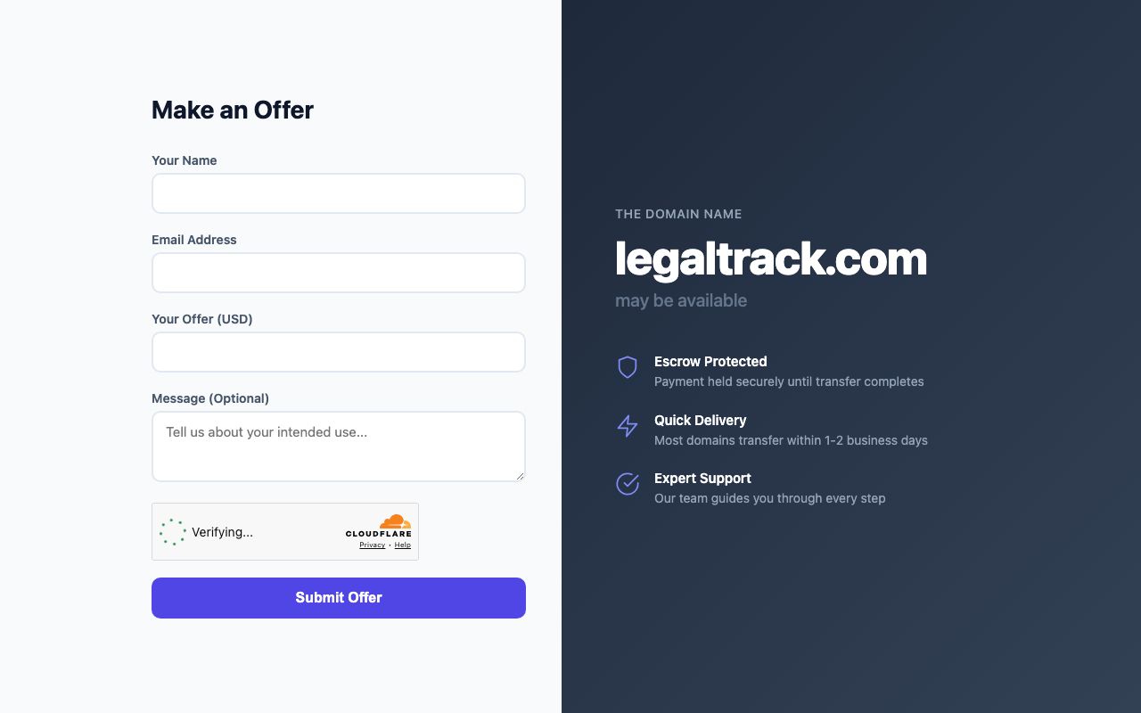 Legal Track — zrzut ekranu interfejsu