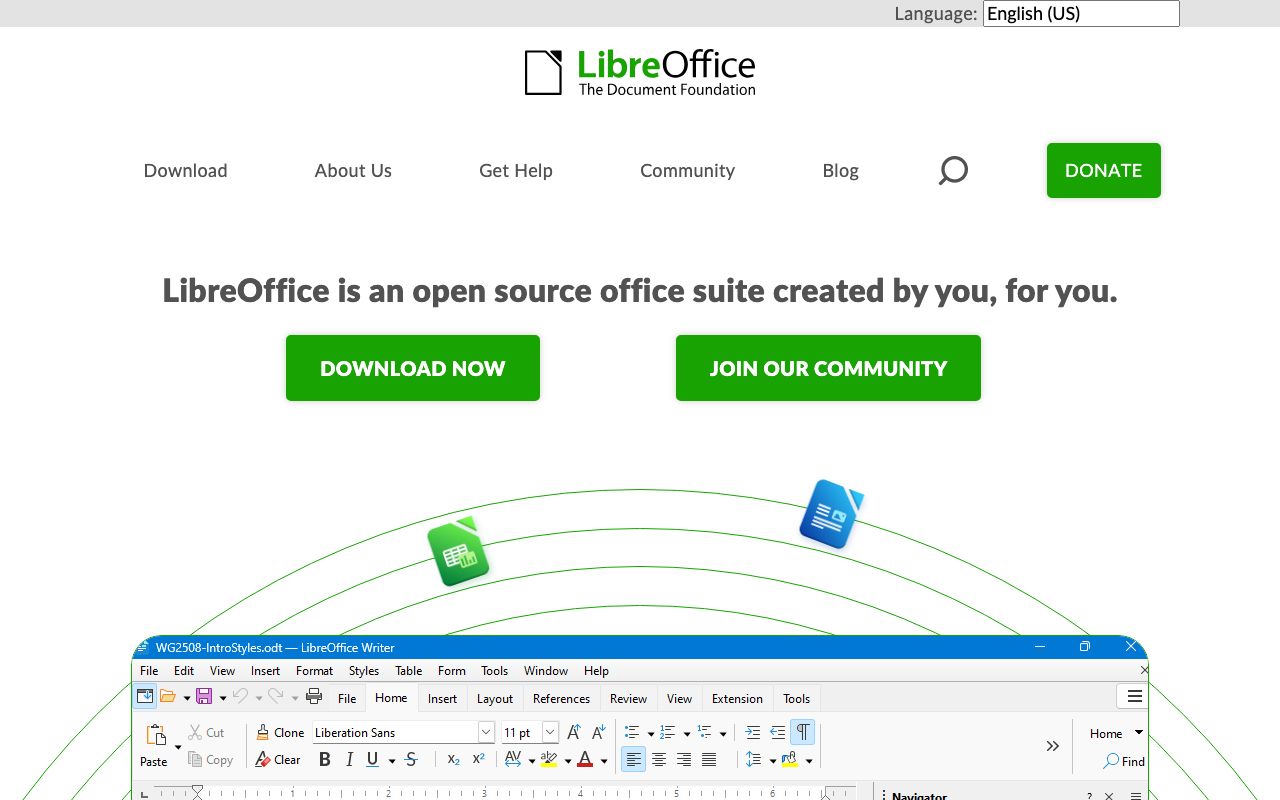 LibreOffice Reviews, Pros and Cons — zrzut ekranu interfejsu