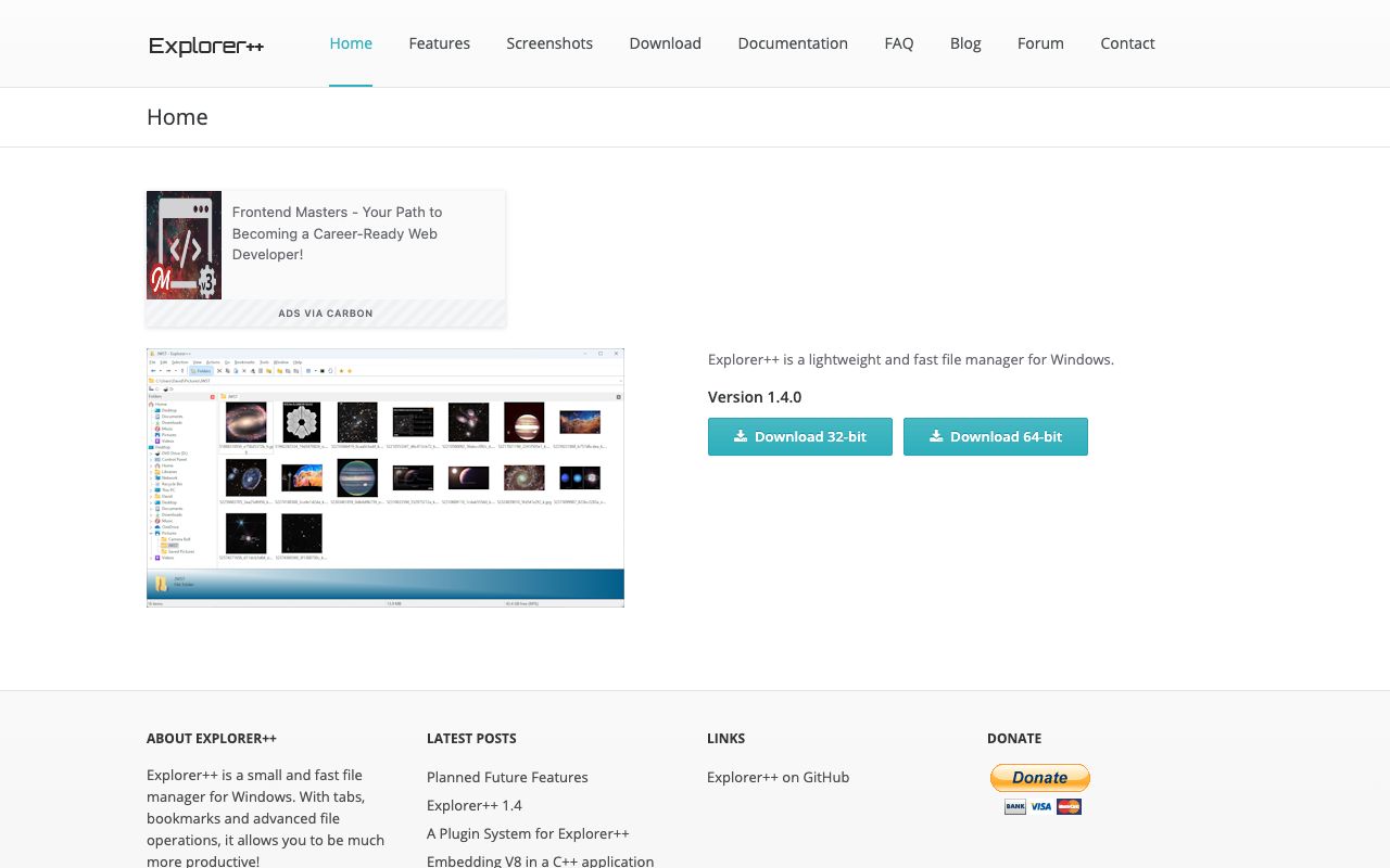 Link Explorer — zrzut ekranu interfejsu