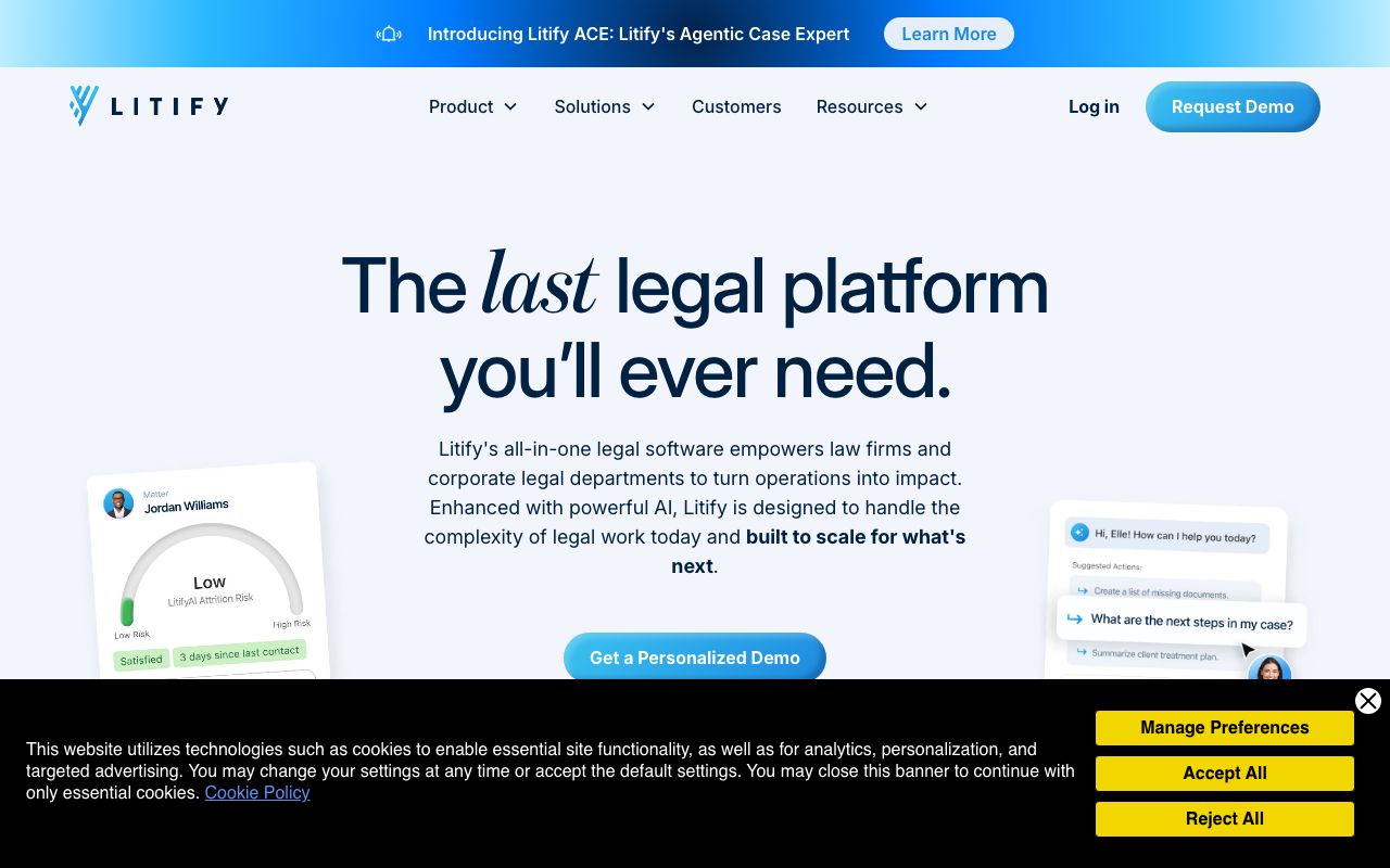 Litify. Verified Reviews, Pros & Cons — zrzut ekranu interfejsu