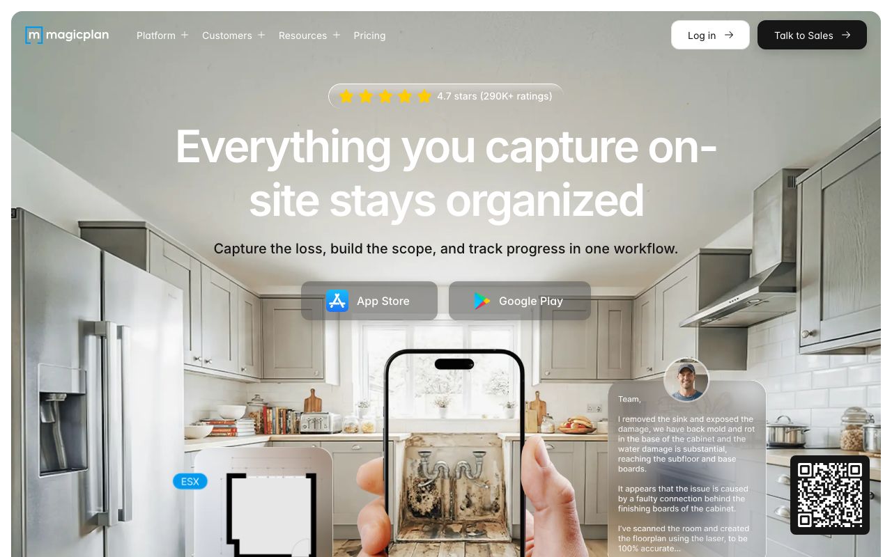 magicplan — zrzut ekranu interfejsu