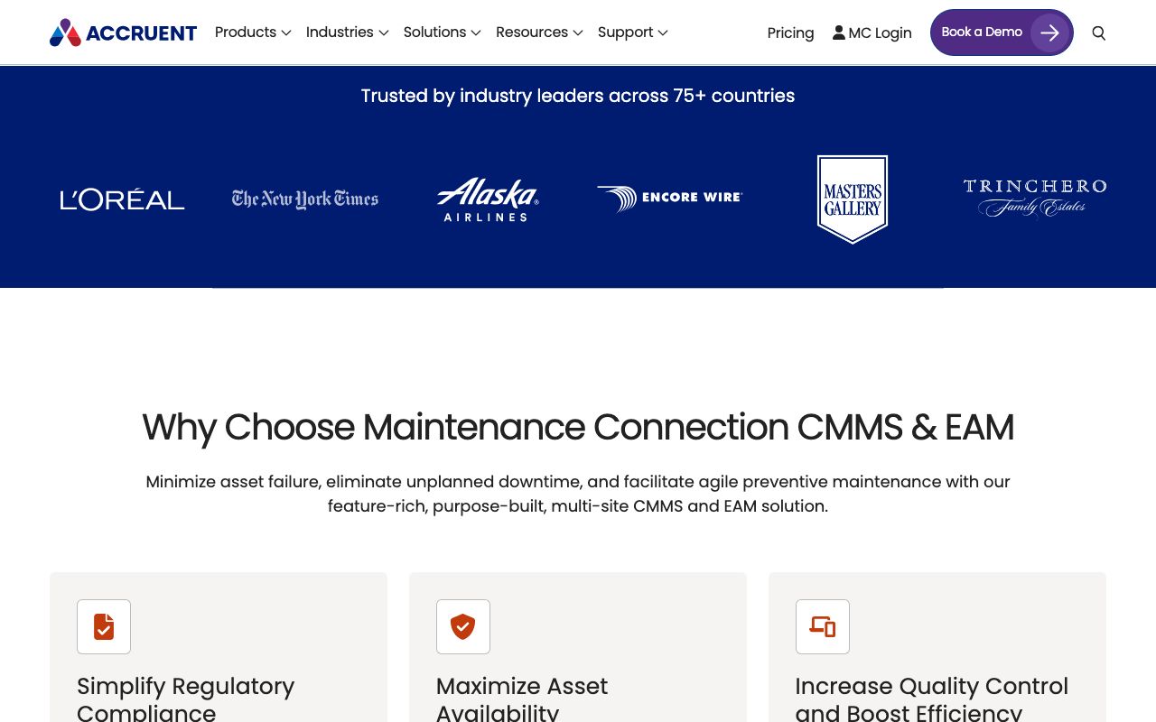 Maintenance Connection — zrzut ekranu interfejsu