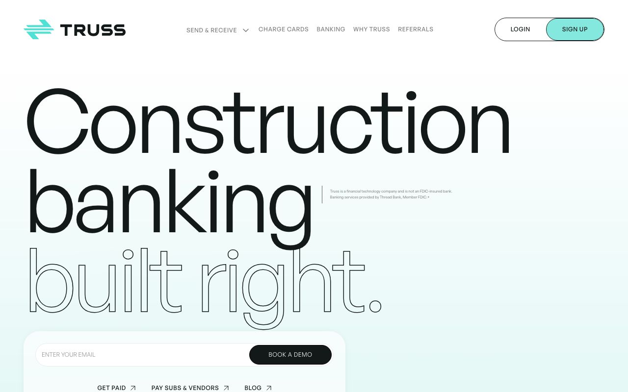 Truss Payments — zrzut ekranu interfejsu