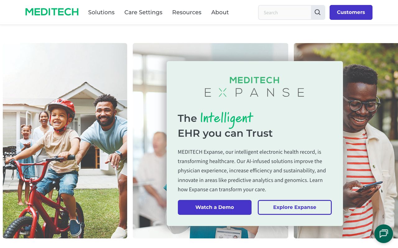 MEDITECH Expanse Reviews, Pros and Cons — zrzut ekranu interfejsu