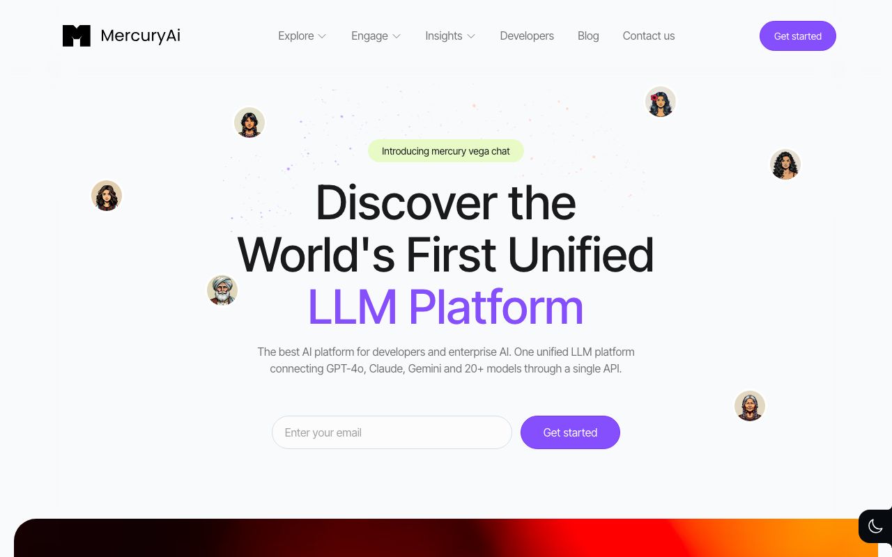 Mercury.ai — zrzut ekranu interfejsu
