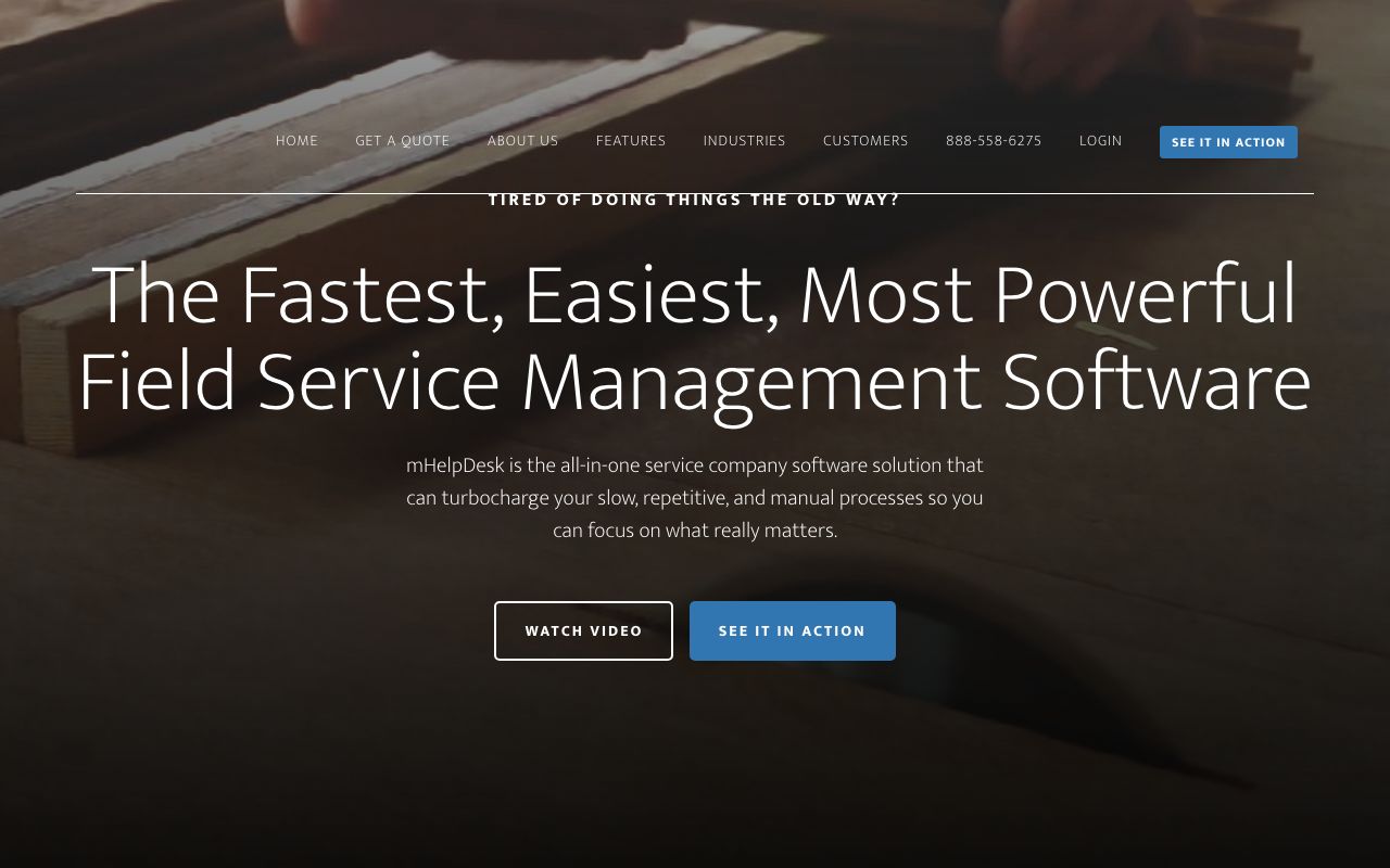 mHelpDesk — zrzut ekranu interfejsu