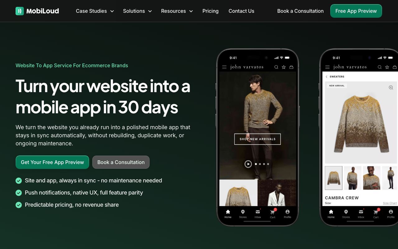 MobiLoud. Verified Reviews, Pros & Cons — zrzut ekranu interfejsu