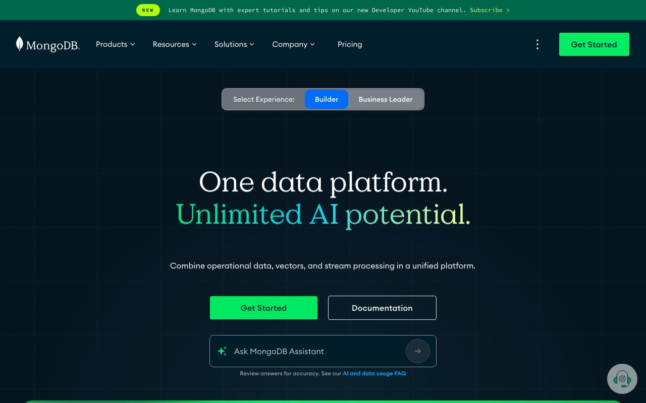 MongoDB Reviews, Pros and Cons — zrzut ekranu interfejsu