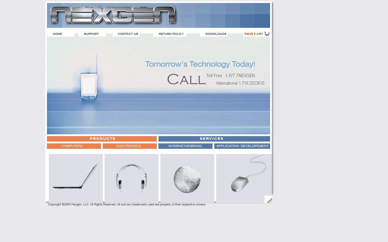 NEXGEN — zrzut ekranu interfejsu