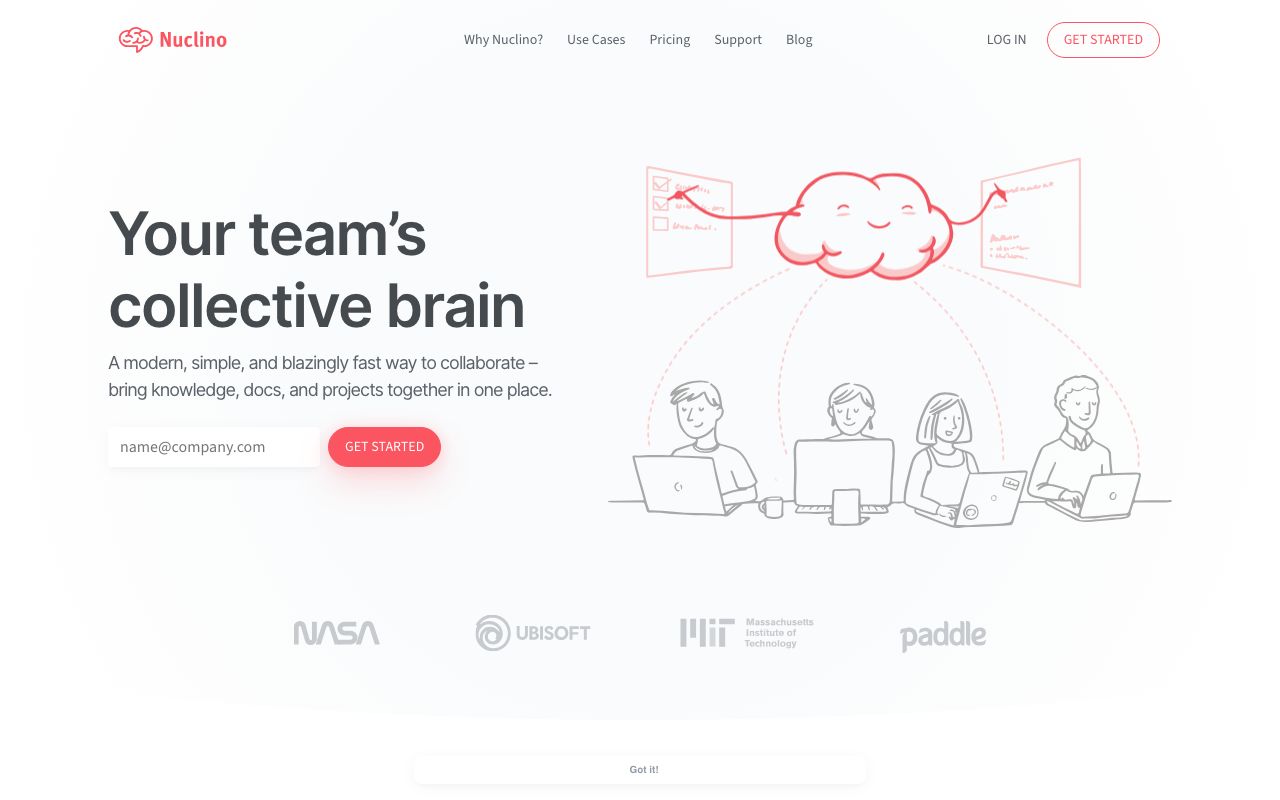 Nuclino. Verified Reviews, Pros & Cons — zrzut ekranu interfejsu