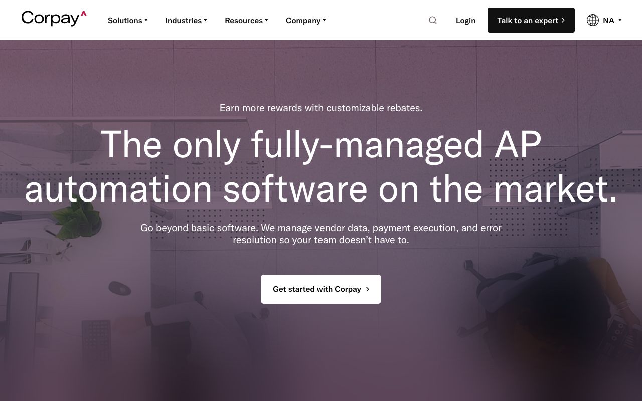 Corpay — zrzut ekranu interfejsu