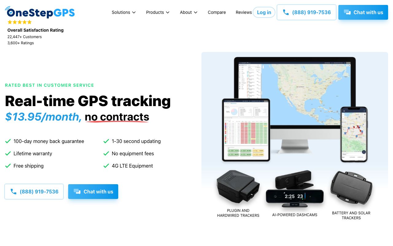 One Step GPS — zrzut ekranu interfejsu