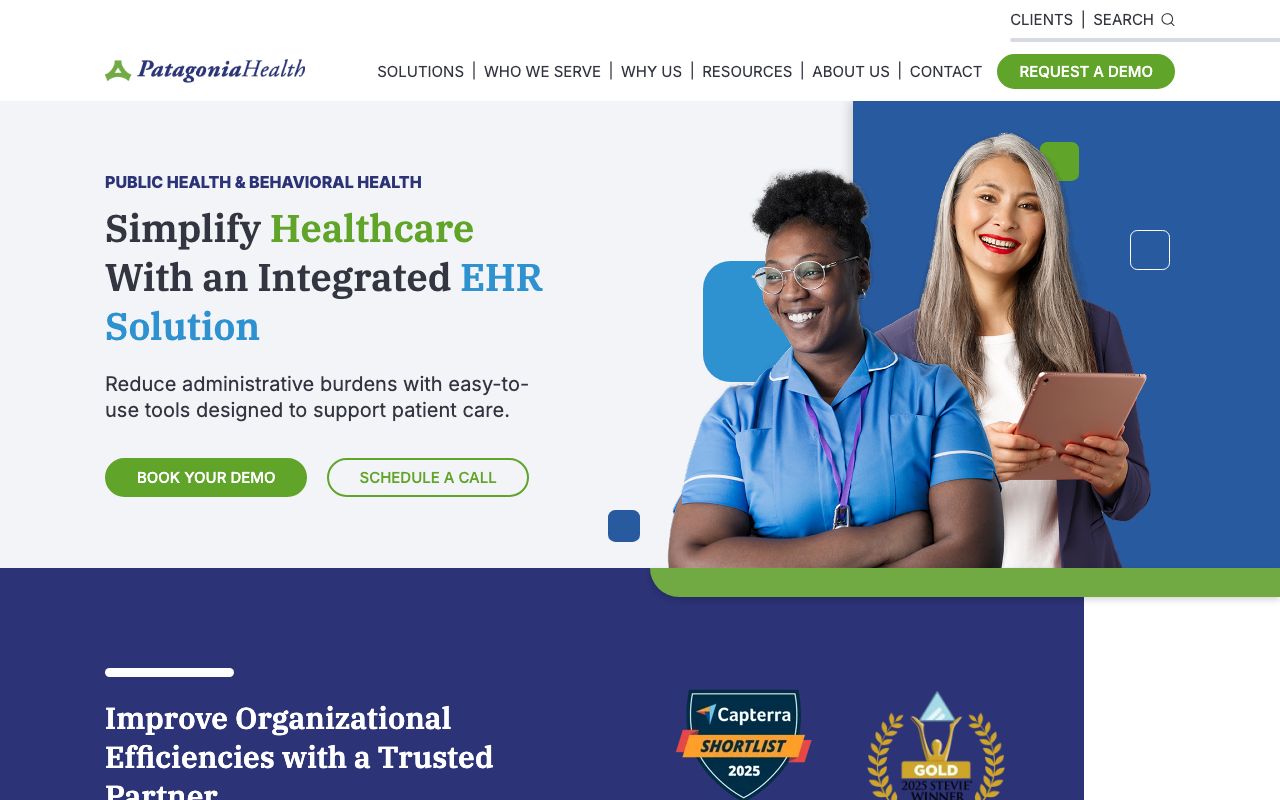 Patagonia Health — zrzut ekranu interfejsu