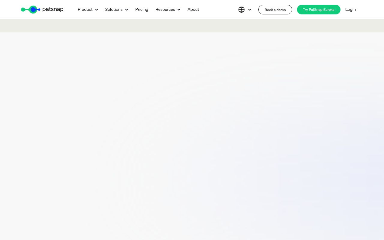 PatSnap — zrzut ekranu interfejsu