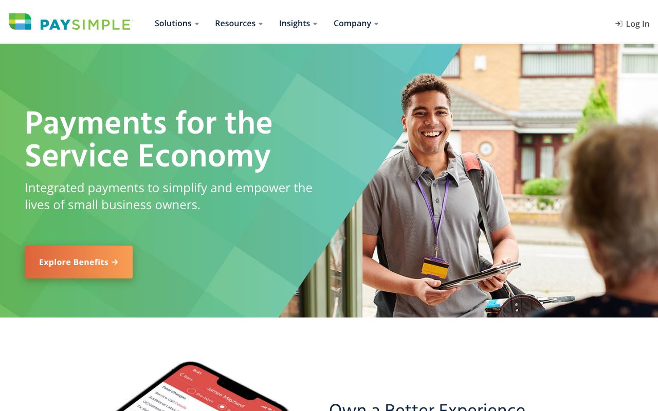 PaySimple. Verified Reviews, Pros & Cons — zrzut ekranu interfejsu