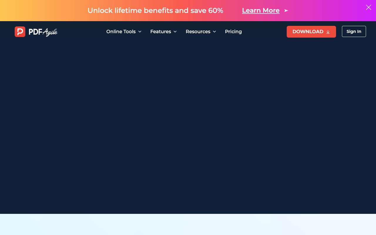 PDF Agile — zrzut ekranu interfejsu