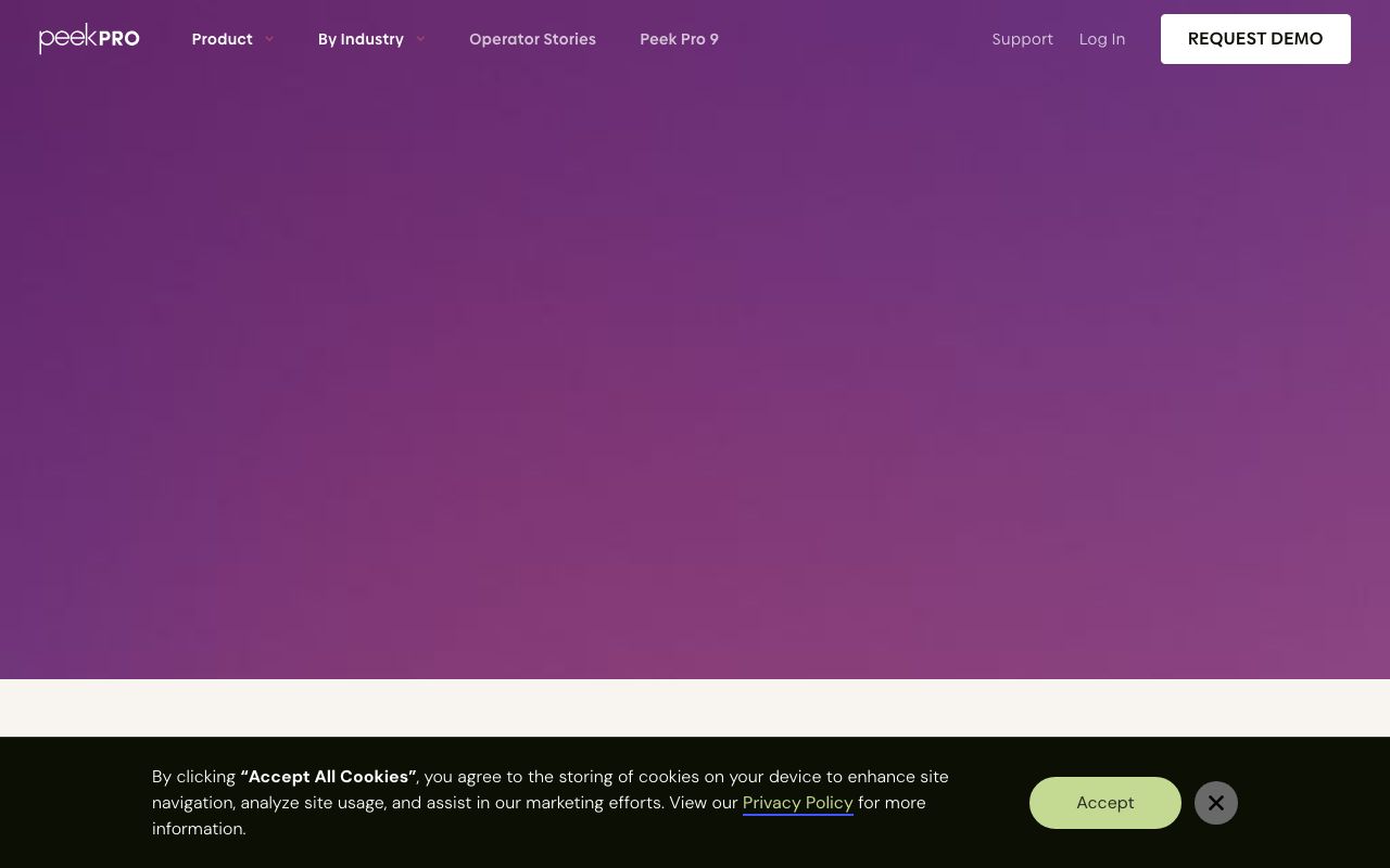 Peek Pro — zrzut ekranu interfejsu