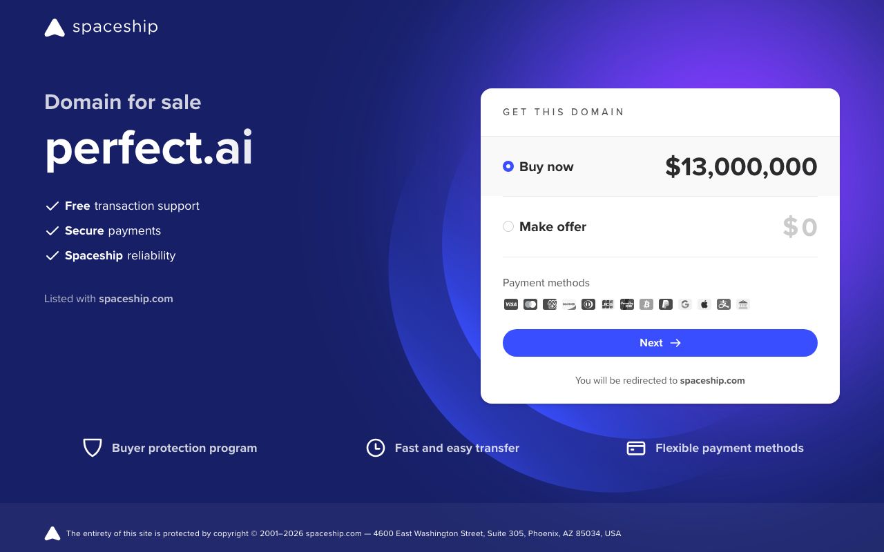 Perfect — zrzut ekranu interfejsu