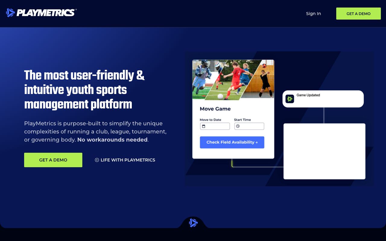 PlayMetrics — zrzut ekranu interfejsu