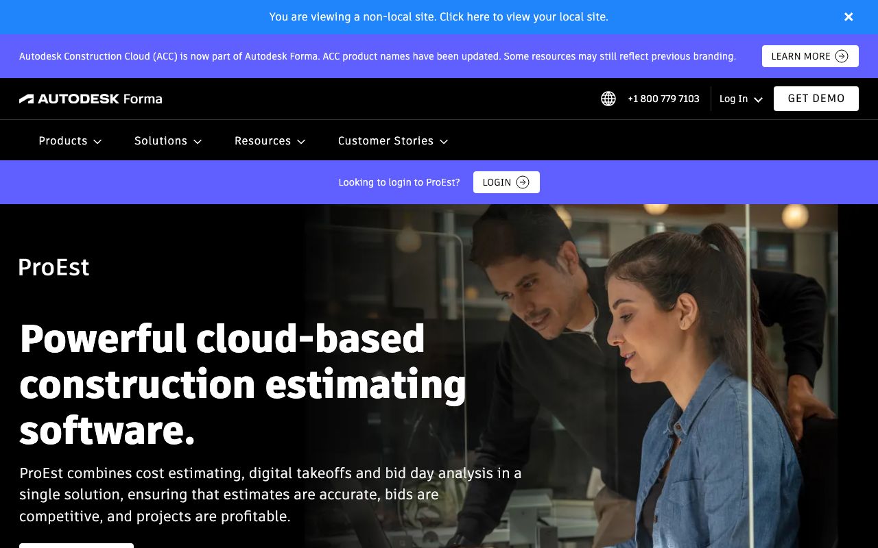 ProEst — zrzut ekranu interfejsu