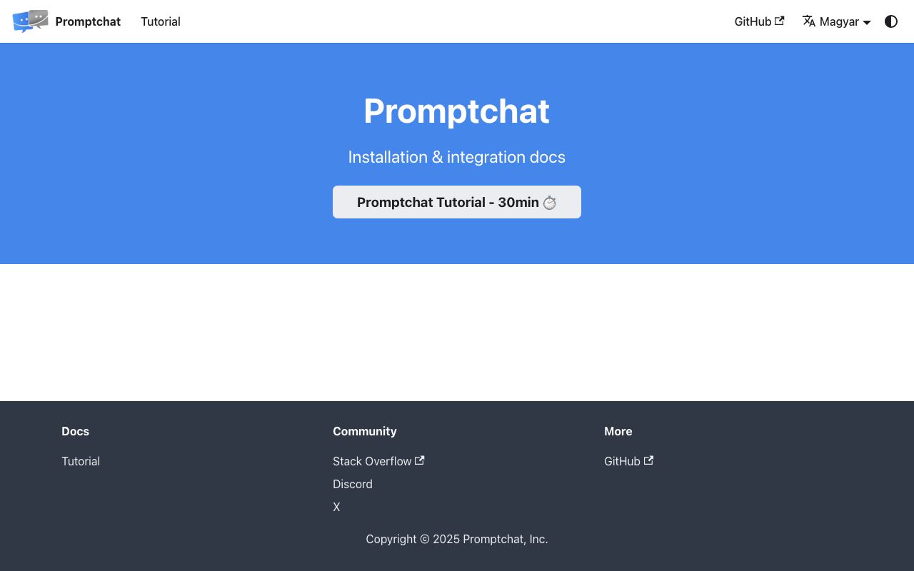 Promptchat — zrzut ekranu interfejsu