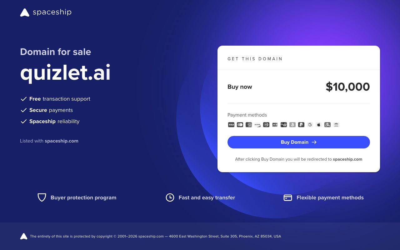 Quizlet — zrzut ekranu interfejsu
